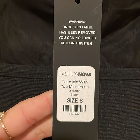 Fashion Nova Take Me With You Mini Dress Black - Picture 8 of 8